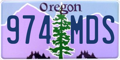 OR license plate 974MDS