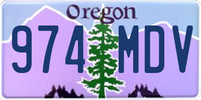 OR license plate 974MDV