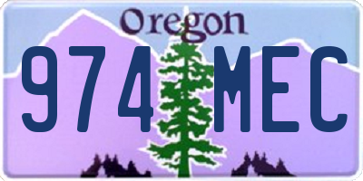 OR license plate 974MEC