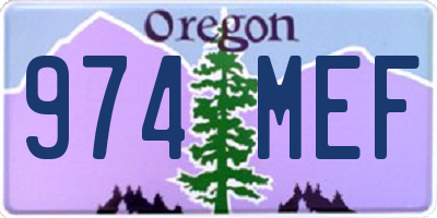 OR license plate 974MEF