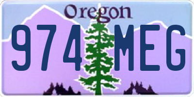 OR license plate 974MEG