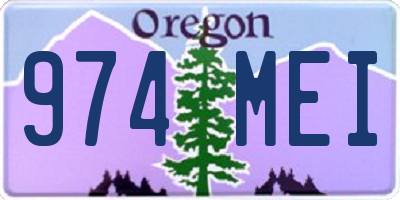 OR license plate 974MEI