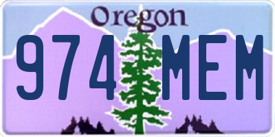 OR license plate 974MEM