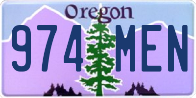 OR license plate 974MEN