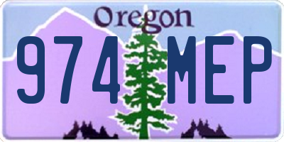 OR license plate 974MEP