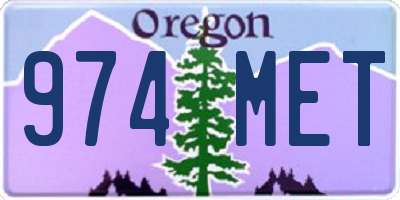 OR license plate 974MET