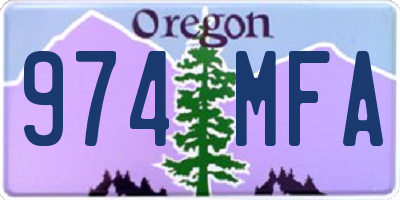 OR license plate 974MFA