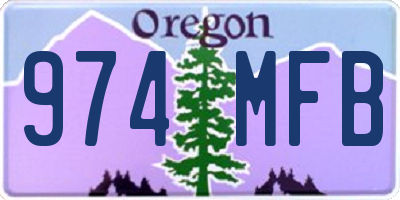 OR license plate 974MFB