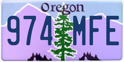 OR license plate 974MFE