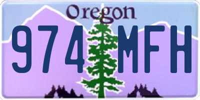 OR license plate 974MFH