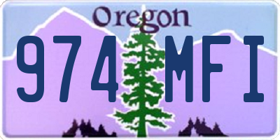 OR license plate 974MFI