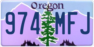 OR license plate 974MFJ