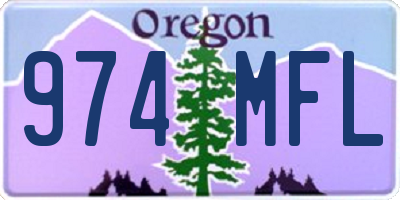 OR license plate 974MFL