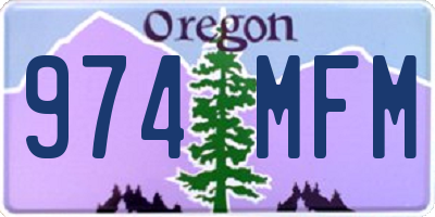 OR license plate 974MFM