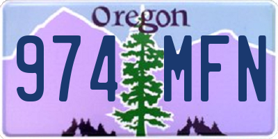 OR license plate 974MFN