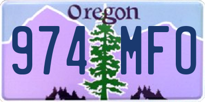 OR license plate 974MFO