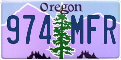 OR license plate 974MFR