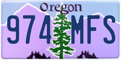 OR license plate 974MFS