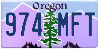 OR license plate 974MFT