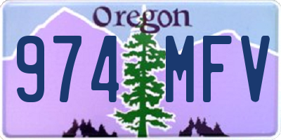 OR license plate 974MFV