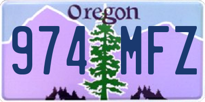 OR license plate 974MFZ