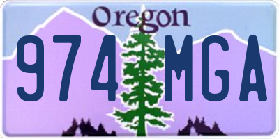 OR license plate 974MGA