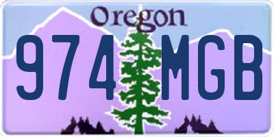 OR license plate 974MGB