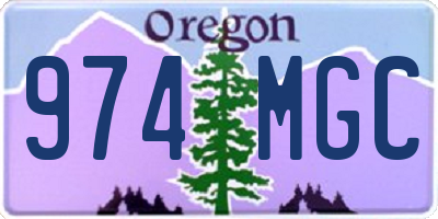 OR license plate 974MGC