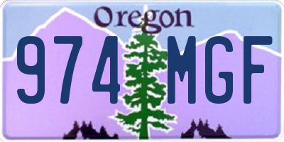 OR license plate 974MGF