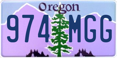 OR license plate 974MGG