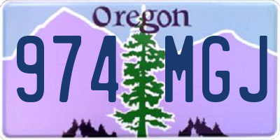 OR license plate 974MGJ