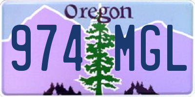 OR license plate 974MGL