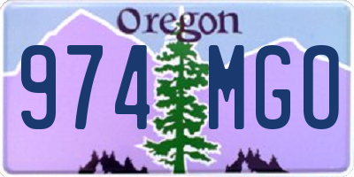 OR license plate 974MGO