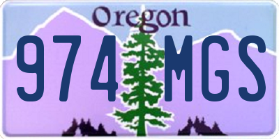 OR license plate 974MGS