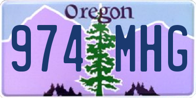 OR license plate 974MHG