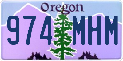 OR license plate 974MHM