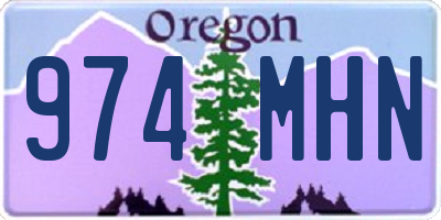 OR license plate 974MHN