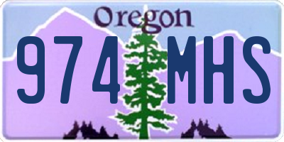 OR license plate 974MHS