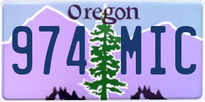 OR license plate 974MIC