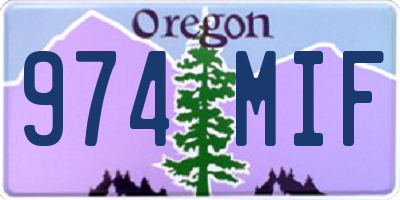 OR license plate 974MIF