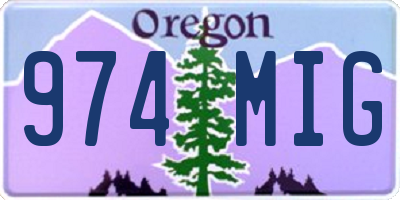 OR license plate 974MIG