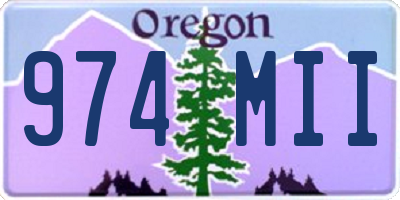 OR license plate 974MII