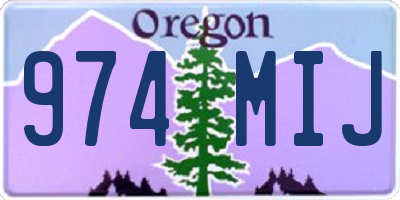 OR license plate 974MIJ