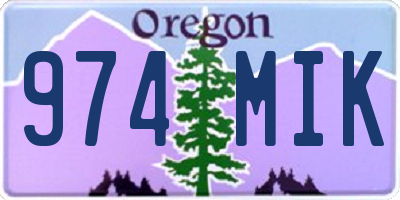 OR license plate 974MIK