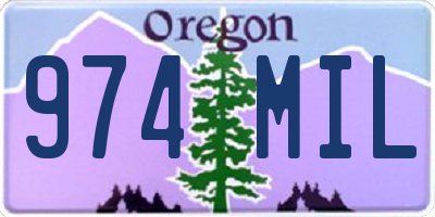 OR license plate 974MIL