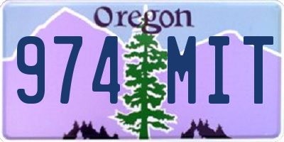 OR license plate 974MIT