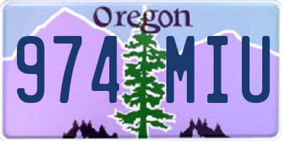 OR license plate 974MIU