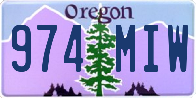 OR license plate 974MIW