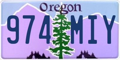 OR license plate 974MIY