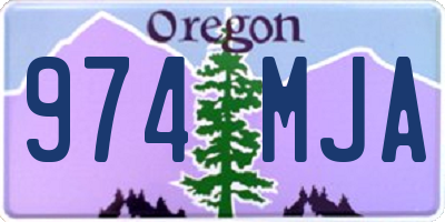 OR license plate 974MJA